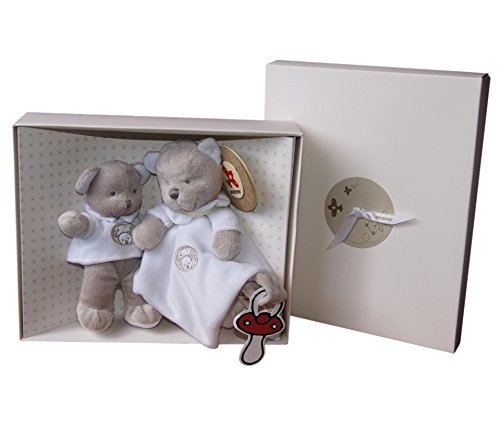 Simba 6305790910 - Nicotoy Teddybär und Schmusetuch, Geschenkbox von Simba