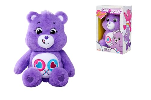 Simba 6305878005 - Glücksbärchi, Teile Gern Bärchi, 35cm, Care Bears Plüschfigur, lila von Simba