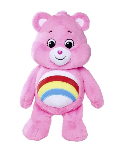 Simba 6305878024 Care Bears-Jubelbärchi, 60cm, Glücksbärchi, Teddybär, Plüschfigur, Plüschtier, ab den ersten Lebensmonaten geeignet von Simba