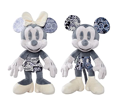 Simba 6315870123 - Disney Mickey & Minnie Mouse 100 Jahre Collector-Set, 33cm Plüsch, limitierte Sammler-Edition, Geschenk-Box, Amazon exklusiv, Zertifikat & Seriennummer, für Erwachsene & Kinder von Simba