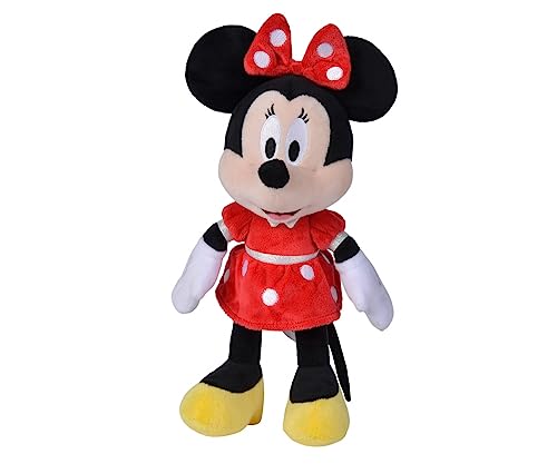 Simba 6315870226 - Disney Minnie Mouse, 25cm Plüschtier im roten Kleid, Kuscheltier, Micky Maus, ab den ersten Lebensmonaten, Rotes von Simba