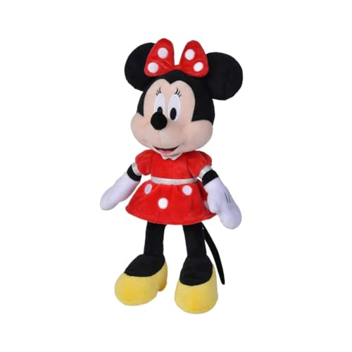 Simba 6315870229 - Disney Minnie Mouse, 35cm Plüschtier im roten Kleid, Kuscheltier, Micky Maus, ab den ersten Lebensmonaten, Rotes von Simba