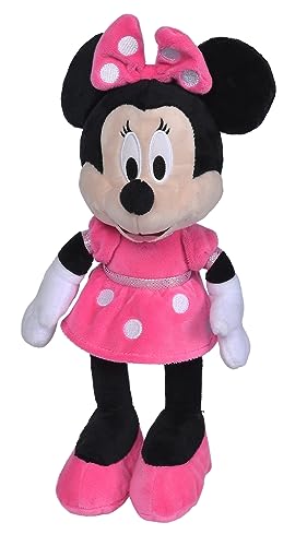 Simba 6315870230 - Disney Minnie Mouse, 35cm Plüschtier im pinken Kleid, Kuscheltier, Micky Maus, ab den ersten Lebensmonaten, Rosa von Simba