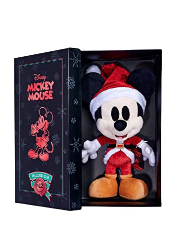 Simba 6315870305 - Disney Santa Mickey Mouse, Dezember Edition, Amazon Exclusiv, 35cm Plüschfigur, Micky Maus, im Geschenkkarton, Limitiert, Sonderedition, Sammlerstück, ab den ersten Lebensmonaten von Simba