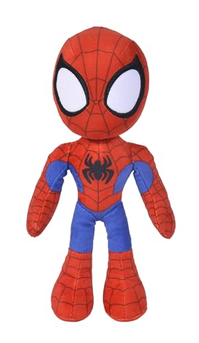 Simba 6315875810X06-Disney Marvel Spidey, 25cm Plüschfigur mit Glow in the dark Augen, Spiderman Filmfigur, Plüschspielzeug, Spinne, Comic Figur, Superheld, ab den ersten Lebensmonaten geeignet von Disney