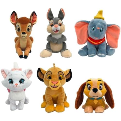 Simba 6315876247NPB - Disney Tierfreunde Kuscheltiere - Disney Tierfreunde wie Plüschtiere, Erhältlich als Bambus, Stampe, Marie, Dumbo, Dame oder Strol, 25 cm, Ab 0 Monaten, Zufällige Auswahl von Simba