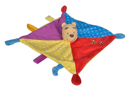 Simba 6315876549 - Disney Winnie the Puuh 3D Schmusetuch, 42cm, Plüschfigur, Babyspielzeug, ab den ersten Lebensmonaten geeignet von Simba