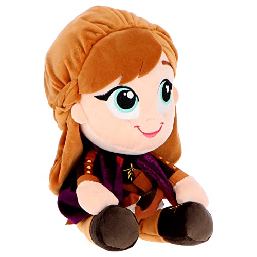 Simba 6315877554 - Disney Frozen II, Anna Plüschfigur 25cm, Eiskönigin, Plüschspielzeug, Babyspielzeug, Olaf Schneemann, Elsa, ab den ersten Lebensmonaten von Simba