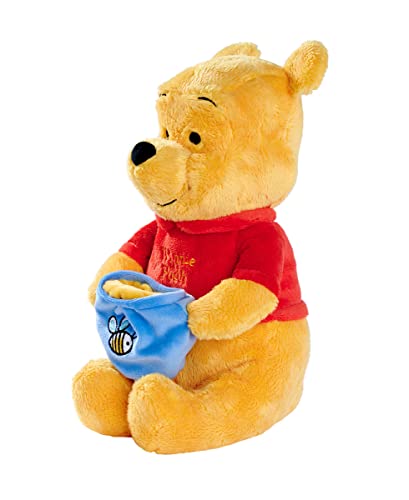 Simba 6315877675 - Disney Winnie the Puuh Sorgentopf, 30cm Plüschtier mit Honigtopf als Geheimversteck, aus recyceltem Material, für Kinder ab den ersten Lebensmonaten geeignet von Simba