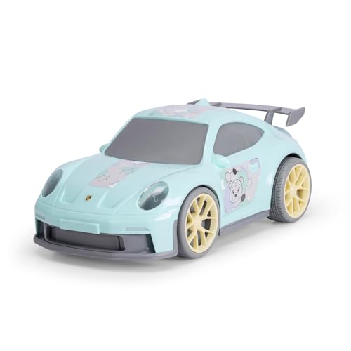 Dickie Toys ABC - Porsche 911 GT3 Cozy Chris Auto (27 cm) - großes Spielzeugauto ab 1 Jahr mit Freilauf & niedlichen Aufklebern, Spielzeug für Babys und Kinder ab 12 Monate von Simba