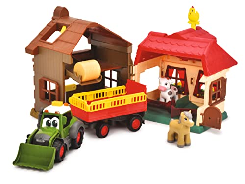 Simba ABC Farmhaus - Spielzeugstation für Baby und Kleinkinder ab 2 Jahren, mit Soundeffekten, bewegliche Teile, Traktor mit Anhänger, Spielefiguren, Spielzeug zur Förderung der Motorik und Fantasie Simba ABC Farmhaus - Spielzeugstation für Baby und Kleinkinder ab 2 Jahren, mit Soundeffekten, bewegliche Teile, Traktor mit Anhänger, Spielefiguren, Spielzeug zur Förderung der Motorik und Fantasie von Simba