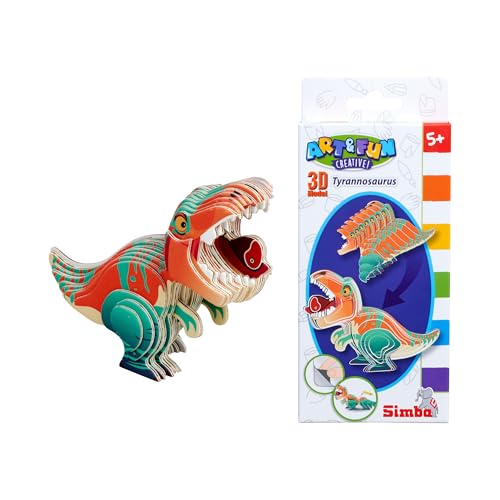 Simba Art and Fun 3D Modell Tyrannosaurus, Dinosaurier zum Zusammenstecken, einfacher Zusammenbau, ab 5 Jahren Simba Art and Fun 3D Modell Tyrannosaurus, Dinosaurier zum Zusammenstecken, einfacher Zusammenbau, ab 5 Jahren von Simba