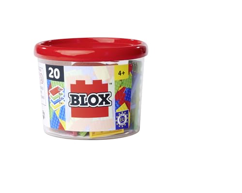 SIMBA Blox 20 Platten mit je 32 Noppen, Bauplatte für Kinder ab 3 Jahren, 4 Farben, hohe Qualität, Klemmbausteine, Bausteine, vollkompatibel mit vielen Anderen Herstellern von Simba