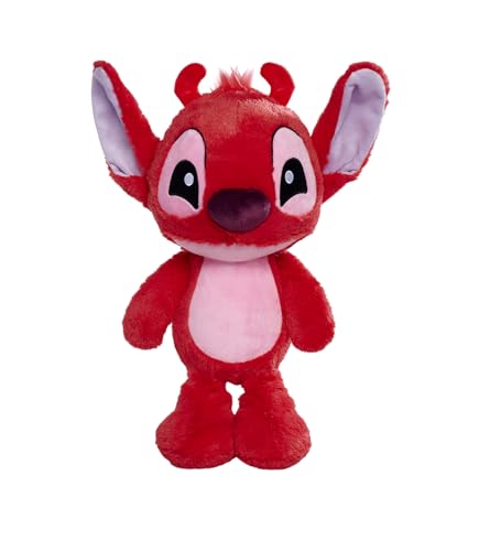 Simba Disney Leroy, 25 cm großes Plüschtier im Flopsie-Stil, süßes Stofftier in roter Farbe, geeignet für Kinder und Erwachsene, und EIN Leckerbissen, offiziell von Disney lizenziert von Simba