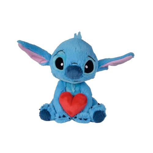 Simba Disney Stitch Kuscheltier mit Herz, 25 cm, weiches und angenehmes Material, authentisches offizielles Disney-Produkt, geeignet ab den ersten Monaten des Lebens (6315876995X12) von Simba