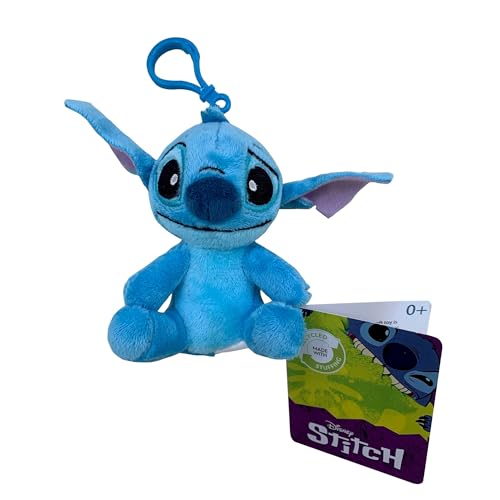 Simba Disney Stitch Plüschtier mit Clip, 10 cm, weiches und angenehmes Material, authentisches offizielles Disney-Produkt, geeignet ab 1 Jahr (6315870053) von Simba