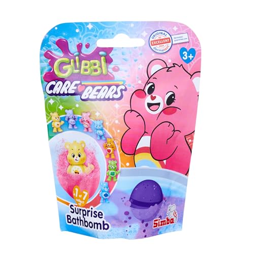 Glibbi Care Bears Surprise, Glücksbärchi Badebombe in 1 von 4 Farben, mit Überraschungsfigur, Sammelfigur, 100g, ab 3 Jahren Glibbi Care Bears Surprise, Glücksbärchi Badebombe in 1 von 4 Farben, mit Überraschungsfigur, Sammelfigur, 100g, ab 3 Jahren von Simba