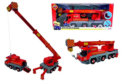 Simba Sam Rescue Crane Set, 109252517038, 3 Jahre, 50 cm, inkl. Sam-Figur und Radar-Hund von Simba