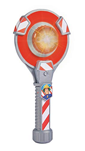 Simba 109252440 - Feuerwehrmann Sam Verkehrskelle, mit Lichtfunktion auf beiden Seiten, 24cm, ab 3 Jahre von Simba