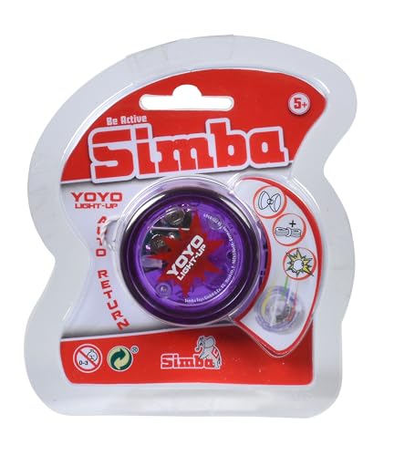 Simba 107230569 - YoYo Light-um, 3-fach sortiert, es wird nur ein Artikel geliefert, mit Licht Effekt, Freilauf, Ersatzschnur, ab 5 Jahre, grün von Simba