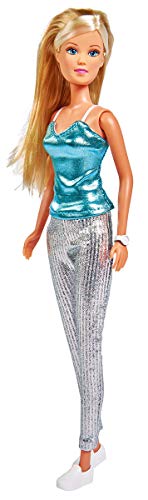 Simba 105733484 - Simba Love Shimmer, Puppe in einem modischen Glitzertop und Hose, mit Uhr und Sneakers, Es wird nur ein Artikel geliefert von Simba