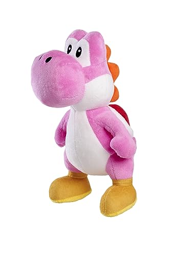 Simba 109231540ONL - Super Mario Plüsch Yoshi in rosa, 20cm Plüschfigur, ab den ersten Lebensmonaten geeignet von Simba