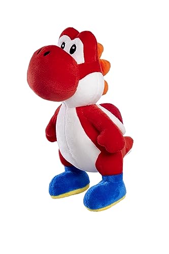 Simba 109231537ONL - Super Mario Plüsch Yoshi in rot, 20cm Plüschfigur, ab den ersten Lebensmonaten geeignet von Simba