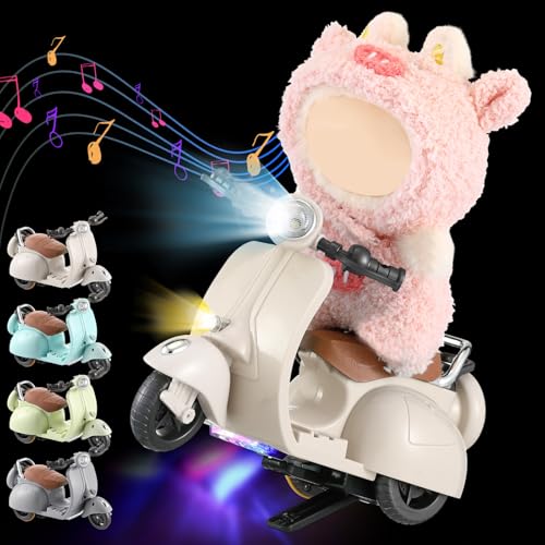 Simgoing Mini-Puppen-Scooter-Fahrzeuge, Spielzeug, 4 Farben erhältlich, lustiges Puppenzubehör mit Musik und Lichtern, kann um 360 ° gedreht werden, niedliches Kunststoff-Scooter-Spielzeug, Ornamente Simgoing Mini-Puppen-Scooter-Fahrzeuge, Spielzeug, 4 Farben erhältlich, lustiges Puppenzubehör mit Musik und Lichtern, kann um 360 ° gedreht werden, niedliches Kunststoff-Scooter-Spielzeug, Ornamente von Simgoing