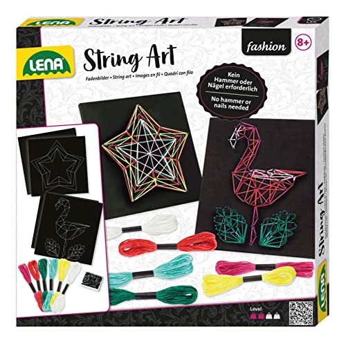 LENA String Art Flamingo & Stern, bunt von Lena