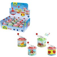 LENA® 52748 - Musikdrehdose, Musikdose, Musikspieldose, Metall, sortiert, 1 Stück von Simm Spielwaren