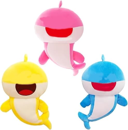 3PCS Hai Plüschtier, 20 cm Shark Plush Toy, Shark Stofftier Plüsch Spielzeug Stuffed Doll, Soft Plüschpuppe Süßes, Cartoon Kinderpuppe Kuscheltier Gefüllte Plüschdekoration Geschenk Für Kinder (3) von Simmpu