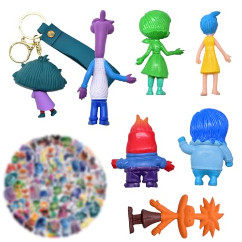 67 Stück Charakter Cake Topper Figuren Set Mit Cartoon In-side Aufkleber & Schlüsselanhänger, PVC Figuren Modell, Animierte Aufkleber Inside Figur Schlüsselanhänger für Kinder von Simmpu