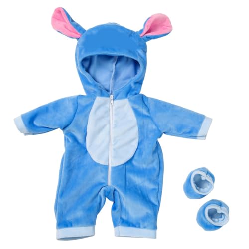 Blau Baby puppenkleidung, Puppenkleidung mit Socken, Puppenkleidung Outfits Latzhose für 13-18 Zoll Baby Puppen,Kleidung Outfits für Baby Puppen für Junge und Mädchen Geburtstagsgeschenk von Simmpu