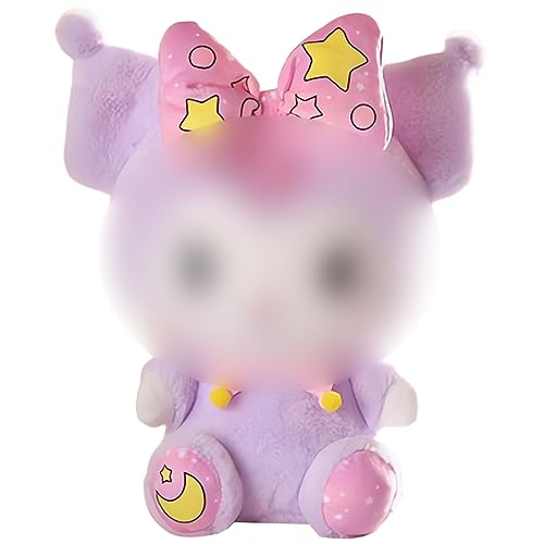 Cartoon Plush Toy, Cartoon Kuscheltier Kawaii Cartoon Starry Eyes 3D Plüsch-Überwurfkisse PP Baumwollfüller Kinderspielzeug for Cuddly Toy Lovers Children's Toy Gift Filled 25cm von Simmpu