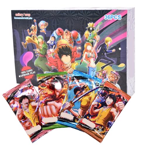 36PCS Stück Anime Karten,Wasserdicht Anti-Falten Mit Exquisiter Box Anime Karten Game Geschenke für Anime-Liebhaber für Kinder und Familien von Simmpu