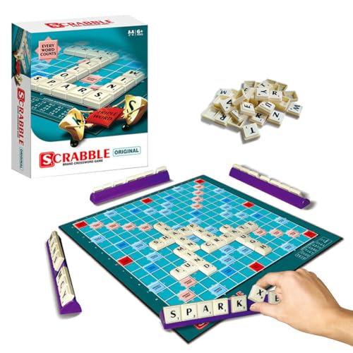 Simmpu Rechtschreibung Spielkarte, Alphabet-Spiel,Fun Way to Make Every Word Count, with 3 Ways to Play!, Classic Games, for 2-4 Players, Ages 6+ Blau von Simmpu