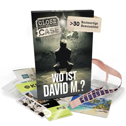 Close The Case: Wo ist David M.? – Spannendes Detektivspiel für Erwachsene mit realistischen Beweisen & packender Story – Rätselspiel für 2-6 Spieler, ab 16 Jahren von Simon und Jan