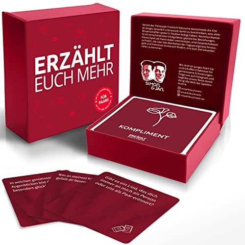 Simon & Jan Spiel für Paare – ERZÄHLT EUCH MEHR - Geschenk für Partner - Gesellschaftsspiel für 2 Personen - Paarspiel - Kommunikationsspiel von Simon und Jan