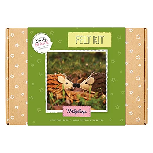 Simply MAKE Filz-Igel, Filz-Bastelset für Erwachsene und ältere Kinder, schöne Dekorationen für Ihr Zuhause, Küchenzubehör, Filzhandwerk ist ein tolles Geschenk, ideales Hobby von Simply MAKE