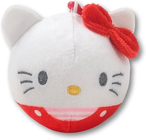 Hello Kitty Offizieller Plüsch-Schlüsselanhänger, 7 cm, quetschbares Plüschtier und Sammlerstücke, Geschenke, Schlüsselanhänger, Schlüsselanhänger von Simply Toys