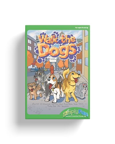 SimplyFun Walk The Dogs Mathematikspiel – eines der lustigsten Spiele für Kinder ab 8 Jahren – frühes Multiplikationsspiel – Spielen Sie zum Üben von Zählen, Sortieren und frühen von SimplyFun
