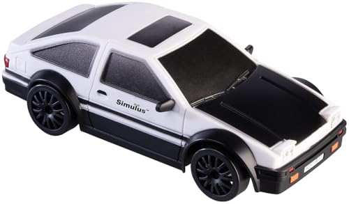 Simulus RC-Sport-Rennauto: Ferngesteuerter Drift-Sportwagen mit LED-Scheinwerfern, Akku, Silber (RC-Sport-Rennautos, Mini Sportauto) von Simulus