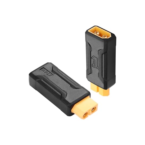 SinLoon 2 Pack XT60 Stecker auf Stecker Stecker Adapter XT60 Wireless Adapter für RC FPV Spielzeug Auto Flugzeug Drohne Batterie (90 °F to M) von SinLoon