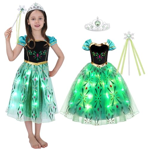 Sincere Party Anzünden Anna Prinzessin Kleid mit Wand und Tiara, Mädchen Welt Buch Woche Prinzessin Kleid 3-4 Jahre von Sincere Party