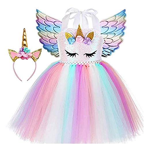 Sincere Party Girls Einhorn Tüll Tutu Kleid Flauschige rosa Einhorn Geburtstagskleid mit Stirnband und Flügeln 4-5 Jahre. Sincere Party Girls Einhorn Tüll Tutu Kleid Flauschige rosa Einhorn Geburtstagskleid mit Stirnband und Flügeln 4-5 Jahre. von Sincere Party