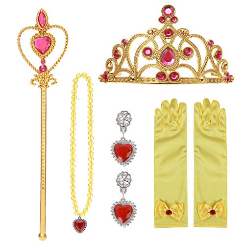 Sincere Party Mädchen Goldene Belle Prinzessin Kostümzubehör Fancy Dress Up Cosplay Exquisite Match Set von Sincere Party