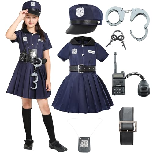 Sincere Party Mädchen Polizist Kostüm,Cutie Cop Dress Up Rollenspiel Set für Mädchen 3-4 Jahre von Sincere Party