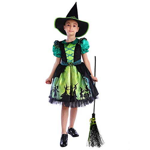 Sincere Party Mädchen Posh Witch Vollständig gefütterter Unterrock Flauschiges Halloween Hexenkostüm mit Posh Hut 3-4 Jahre von Sincere Party