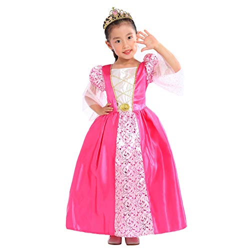 Sincere Party Mädchen Rosa Mittelalter Prinzessin Kleid mit Tiara 3-4Jahre von Sincere Party