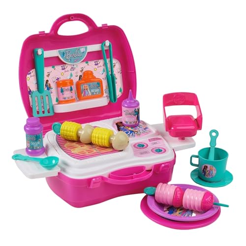 Barbie Glamping- und Grill-Spielset, 20-teiliges Barbie-Spielset, Reise-Tragetasche, Spielen Sie unterwegs, Kinderspielzeug, Rollenspiel, Rollenspiel, Rollenspiel, Rollenspiel, ab 3 Jahren Sinco von Sinco Creations